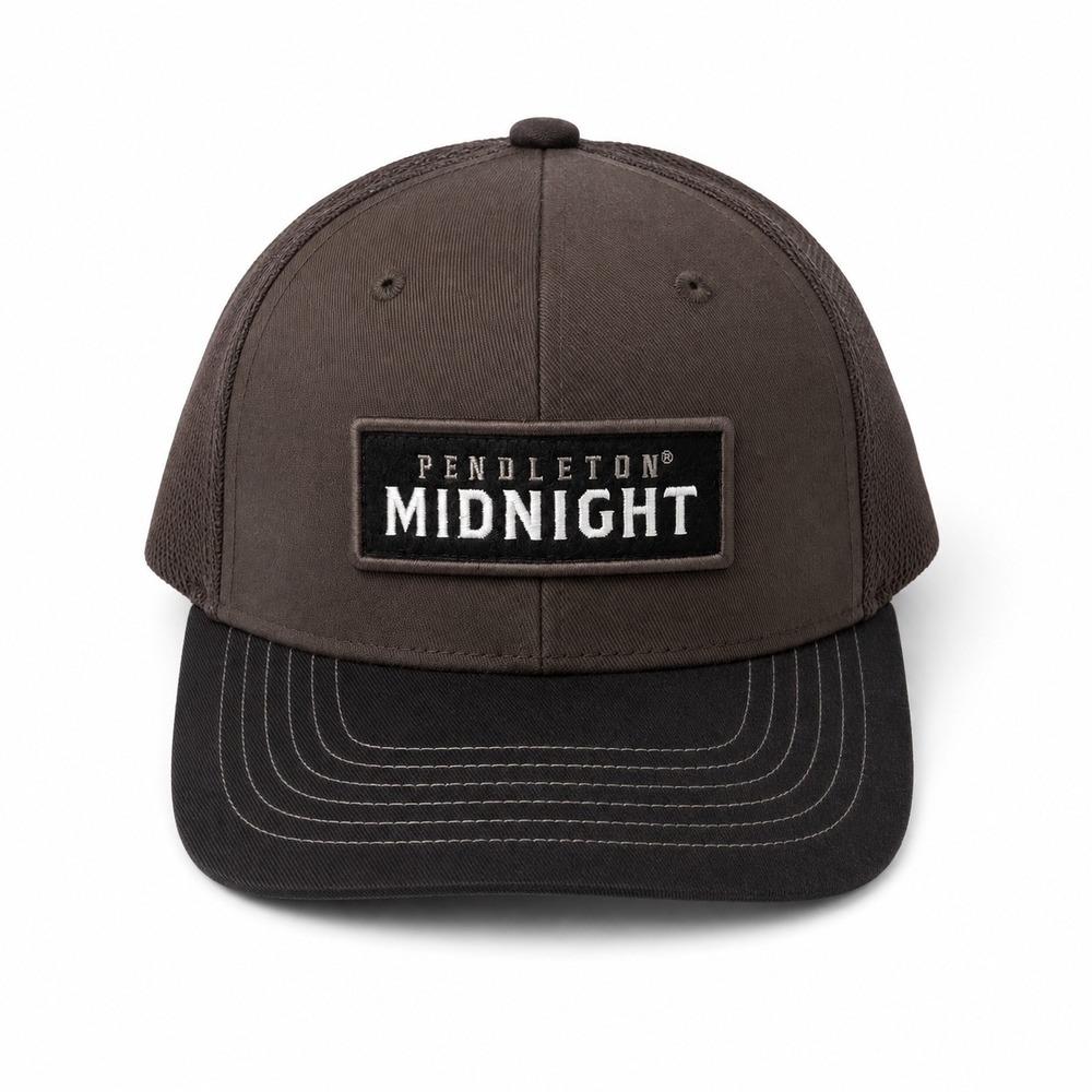 Pendleton Whisky Midnight Trucker Hat OSFM Brown Black Mesh Snapback Cap 1505